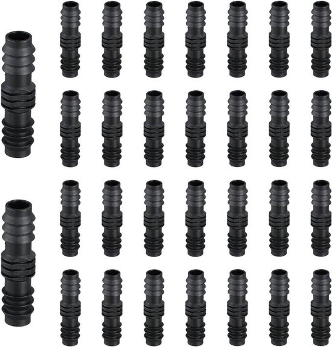 Set van 30 Stuks 16 mm Tuinslang Koppelingen, Plastic Slangkoppelingen voor Druppelirrigatie en Besproeiingssystemen