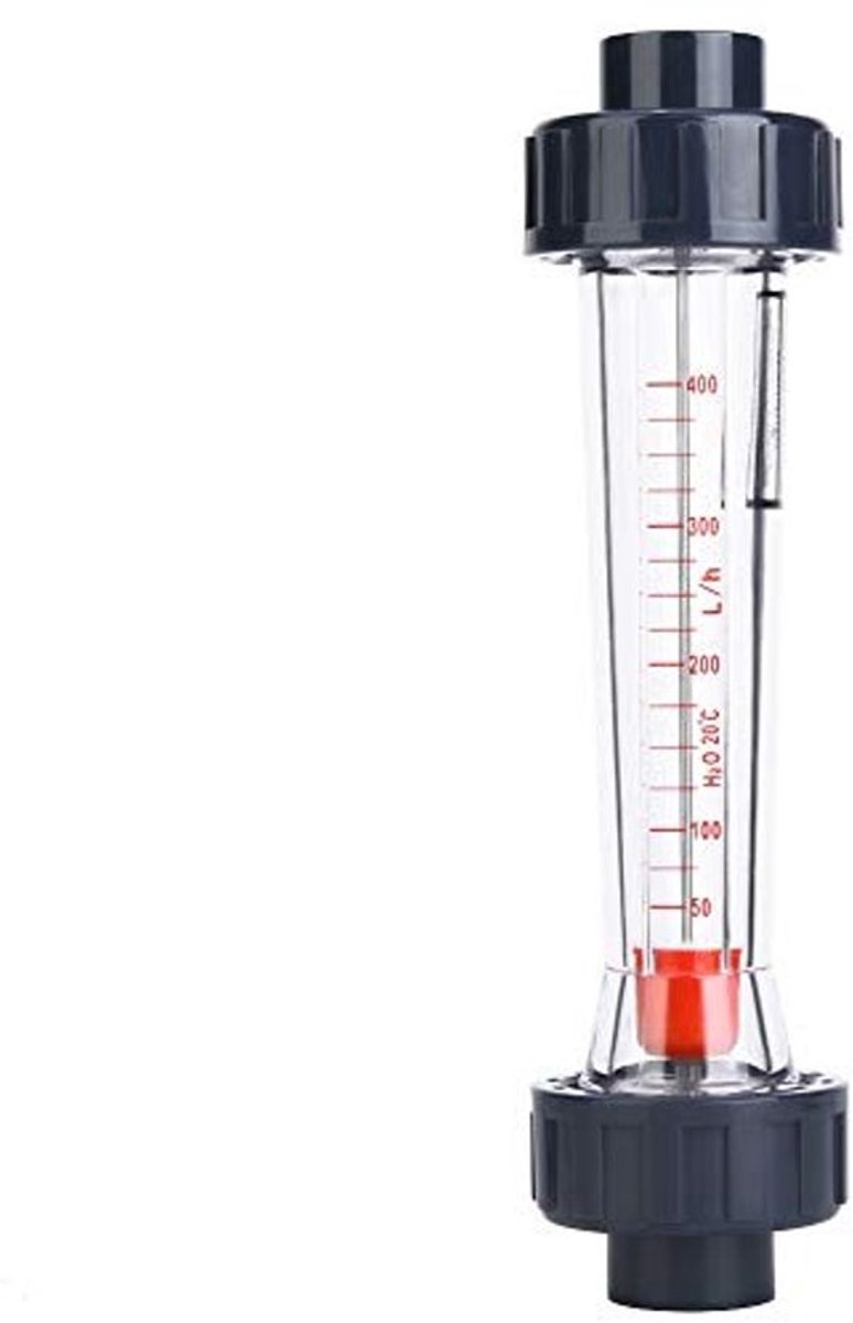 Vloeistofdebietmeter 40-400 l/u - Nauwkeurige ABS-buisstroommeter - Transparant paneel - Debietmeting - Monitoring vloeistoffen - Minder dan 4% nauwkeurigheid - Debietmeter