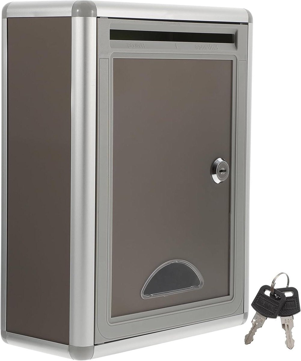 Brievenbus - Wandmontage brievenbus - Post ontvangen - Met slot - 28.5 cm - Zilver
