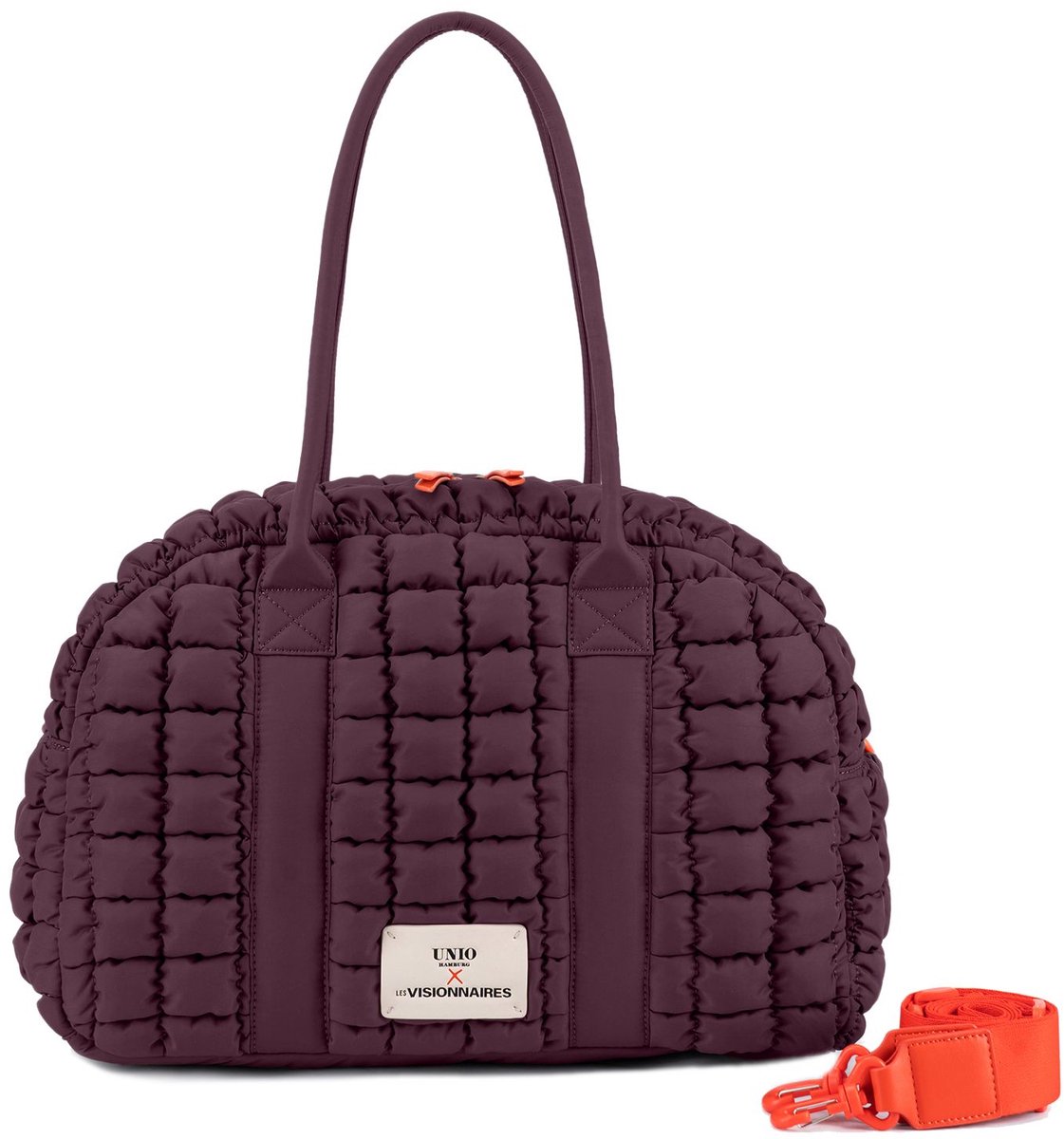 Unio Hamburg x Les Visionnaires handtas schoudertas Bowling Bubble Unio Dark Wine wijnrood