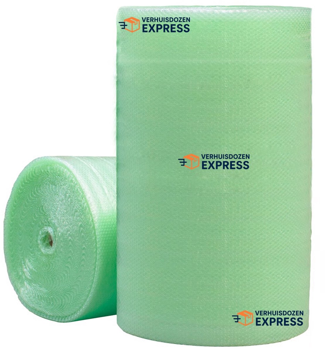 Noppenfolie ECO Gerecycled 100cm breed x 100 meter - 50my - Groen - Luchtkussenfolie - Bubbeltjesfolie