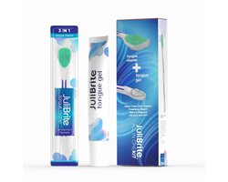 JuliBrite® Tongreiniger en Tong Gel (50ML) - 3 in 1 Tongschraper - Reinigt Witte Tong Aanslag - Tegen Slechte Adem - Halitose & Beslagen Tong