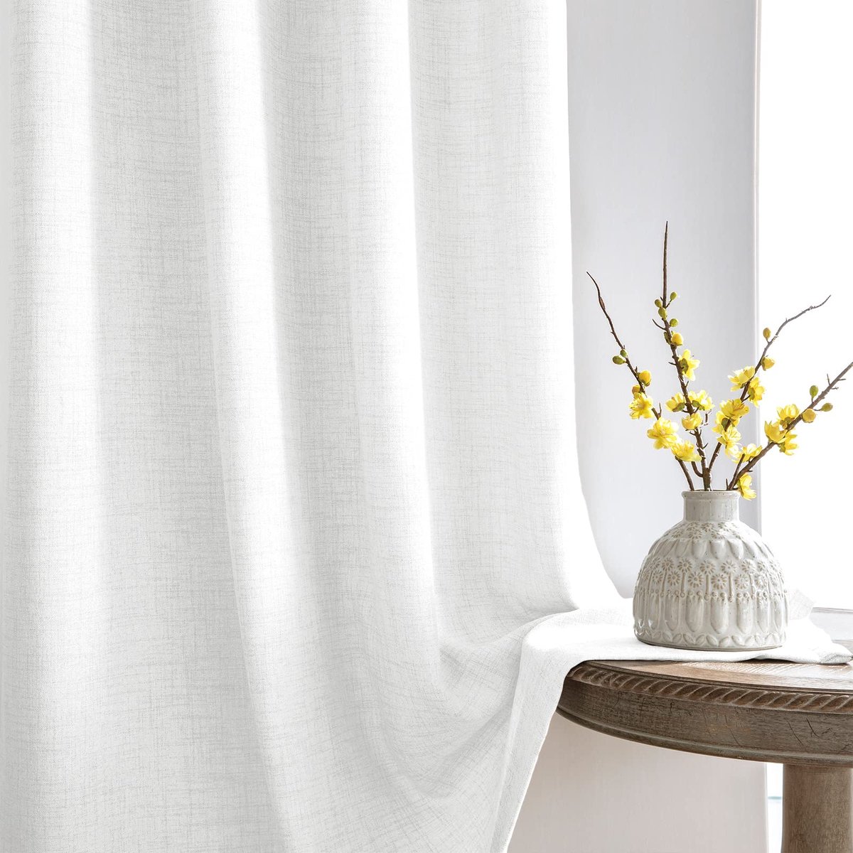 Gordijnen met plooiband (Wit, 140B x 210H cm (2 Panelen)