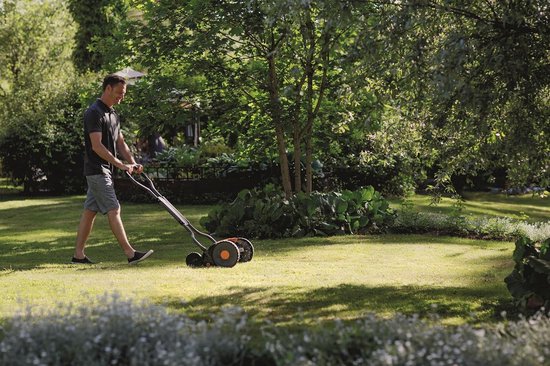 Kooimaaier - Handmaaier Gazon - Strak Gazon - Contactloos Maaisysteem - 43 cm Maaibreedte - Zwart Oranje Zilver — afbeelding 5