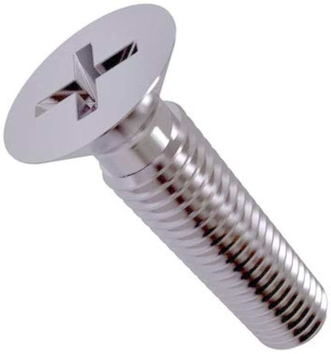 Machineschroeven met verzonken kop, kruiskopschroeven, met platte kop, volledig schroefdraad 5mm Verzinkte schroef Geschikt voor metaal, constructie, installatie, doe-het-zelf (Pack of 50)