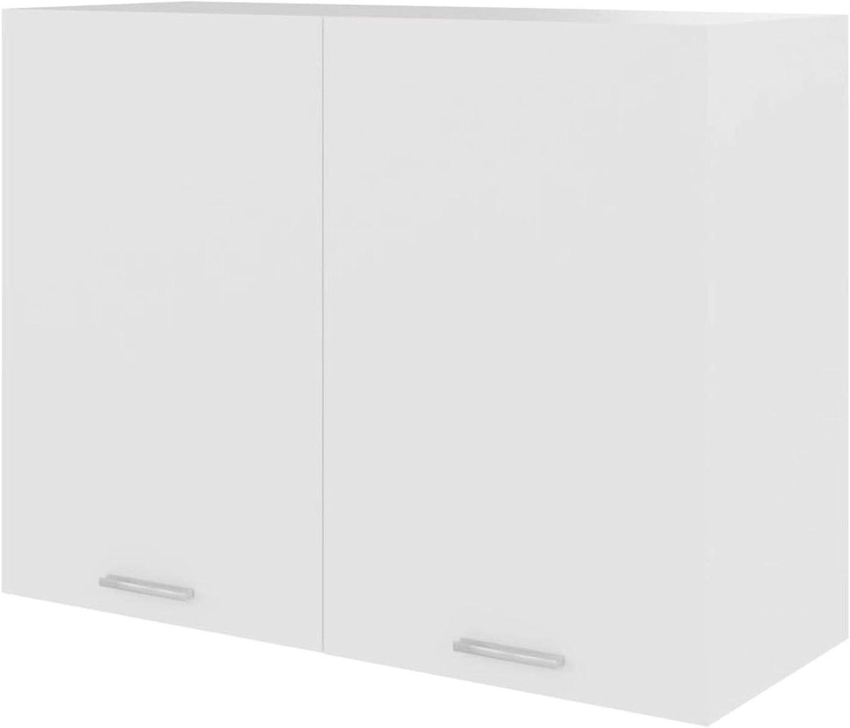 Hangende kast - Muurkast keuken - Keuken organiseren - Twee deuren - 80 x 60 cm - Wit