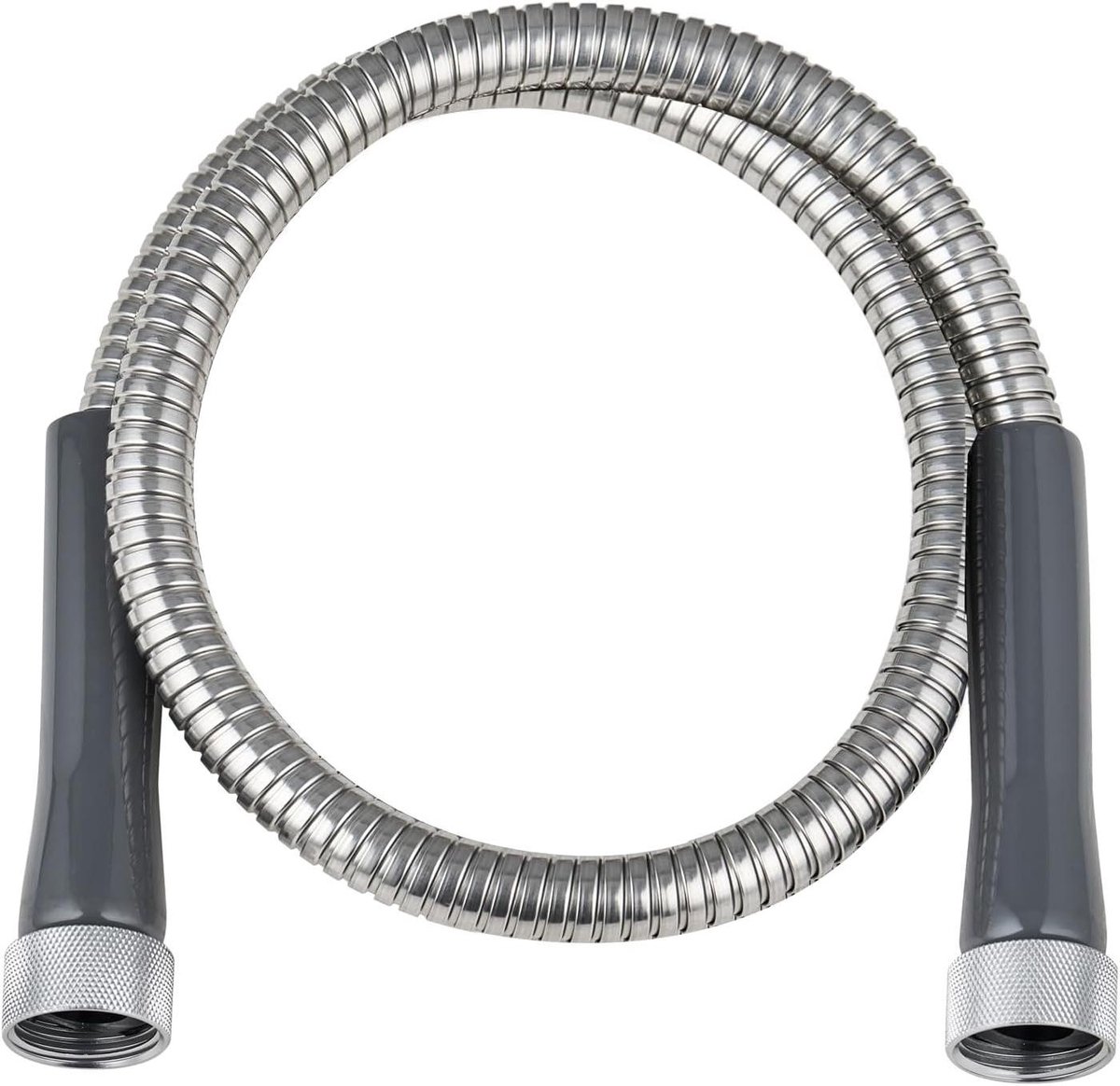 Metalen Tuinslang - Korte Slang - Tuin Bewateren - Hoge Waterstroom - 12 Meter - Grijs