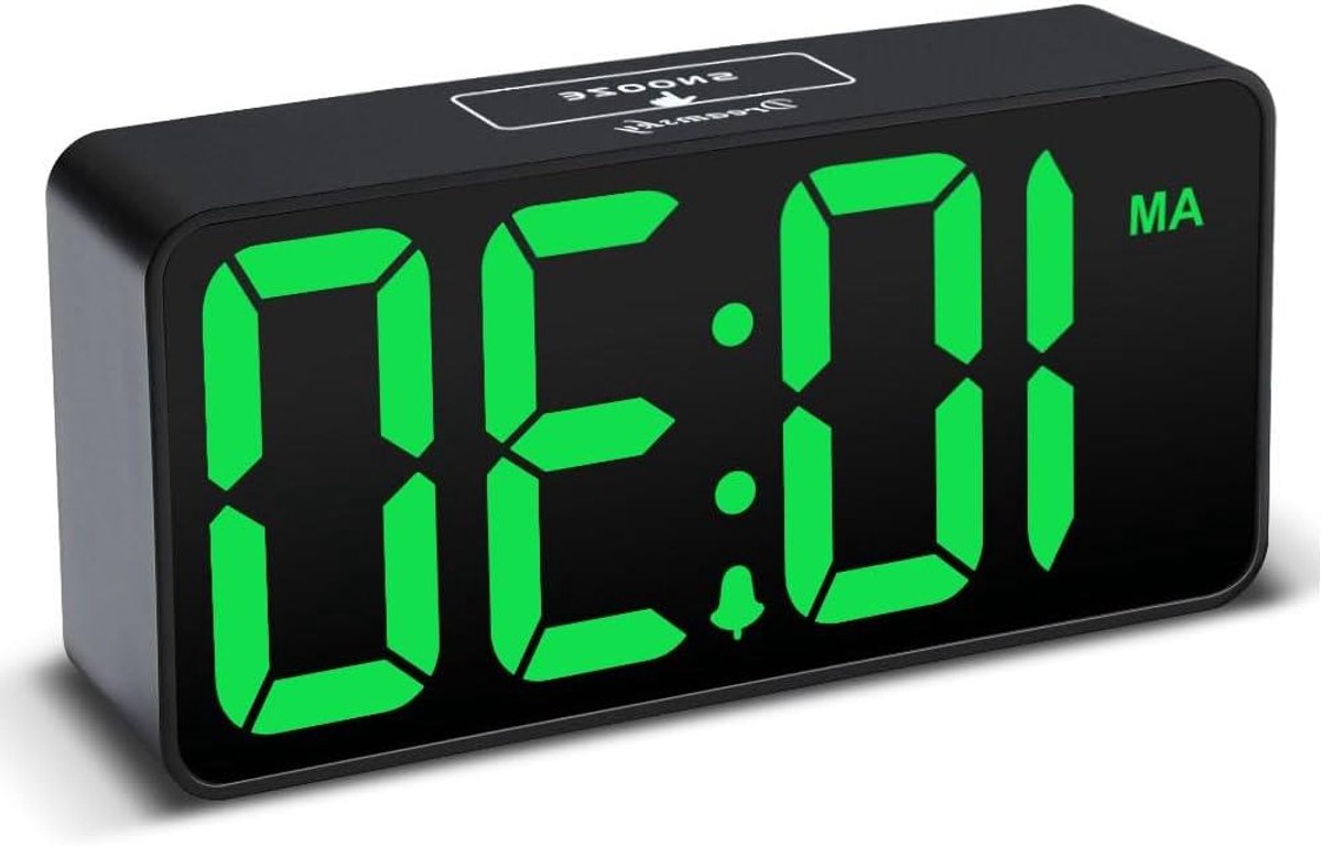 Digitale Wekker - Nachtkastklok - Wakker Worden - Grote Cijfers - 13.5 cm Breed - Zwart