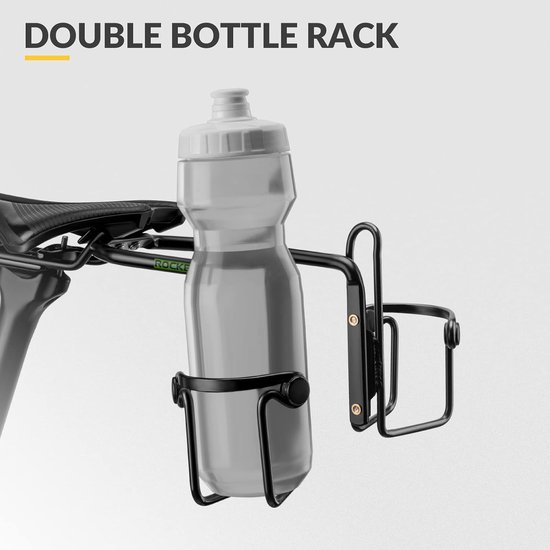 Fiets Zadeltas Stabilizer Anti-Shake Ondersteuning Houder - Waterdichte Aluminium Waterfles Houder Beugel Zwart van ROCKBROS — afbeelding 5