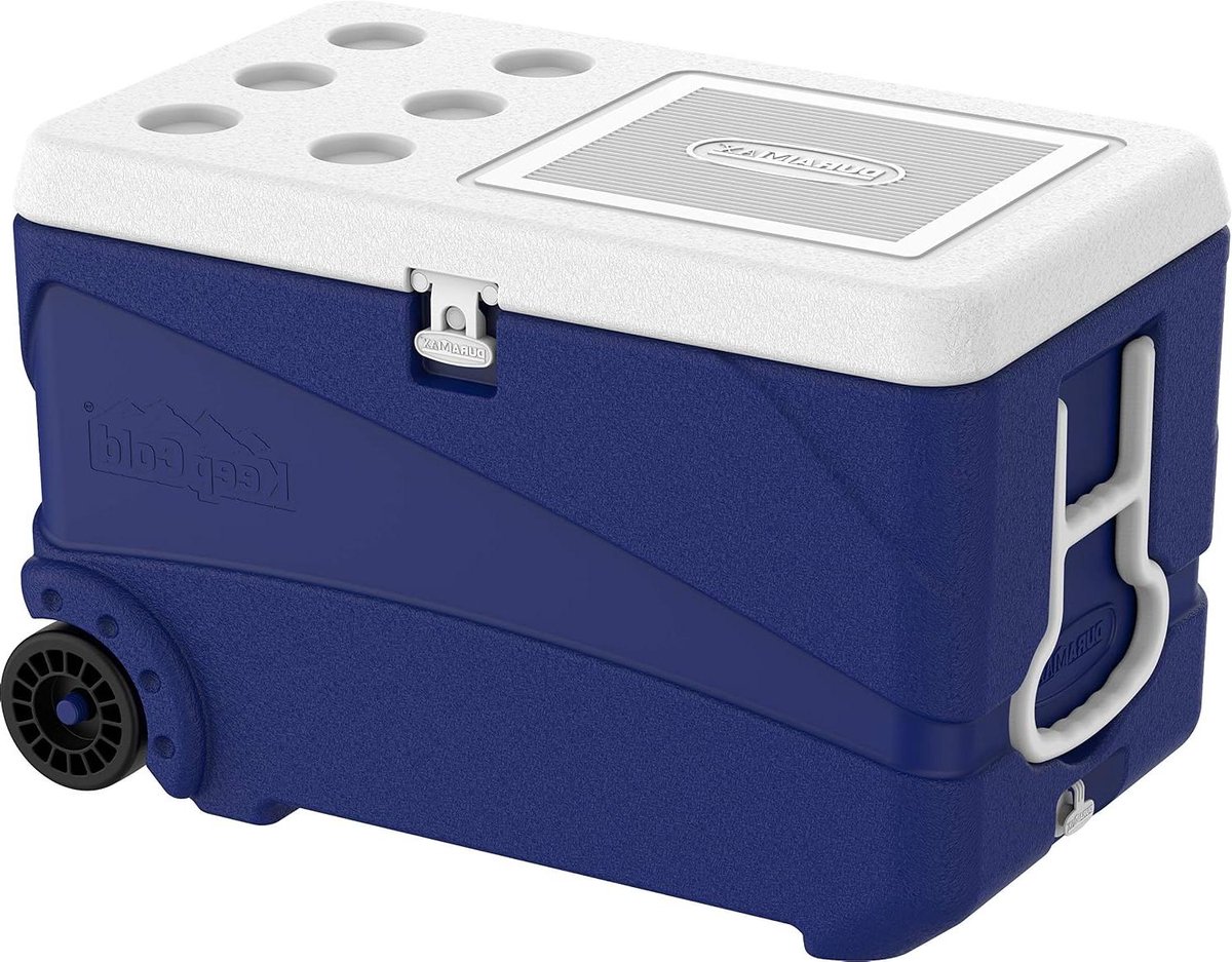 Krachtige koelbox - Geïsoleerde koeler - Outdoor activiteiten - Tot 6 dagen ijs - 80 liter - Blauw