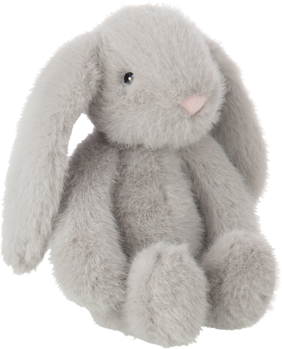 J-Line knuffel Koniijn - polyester - lichtgrijs