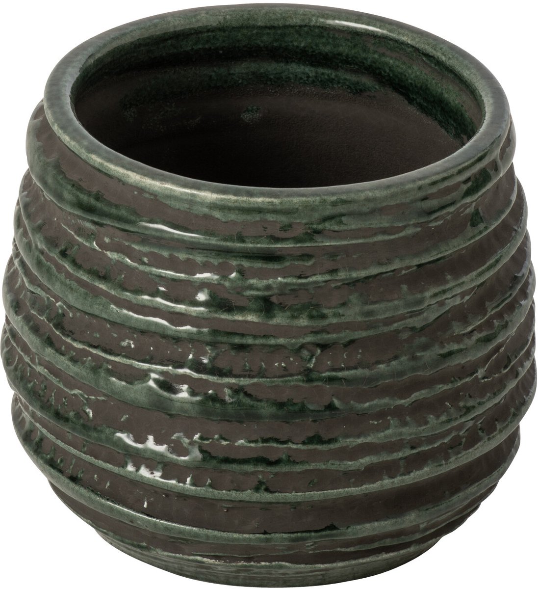 J-Line Bloempot - keramiek - petrolblauw - small