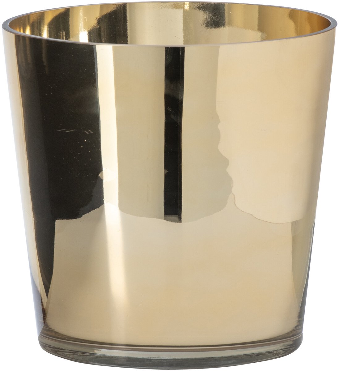 J-Line Kandelaar - glas - goud - medium