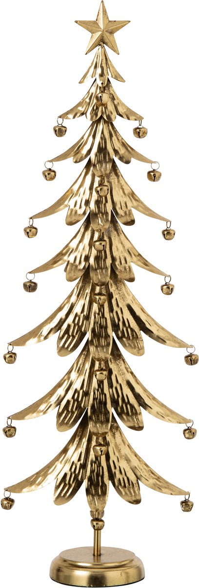 J-Line Kerstboom - ijzer - goud - large