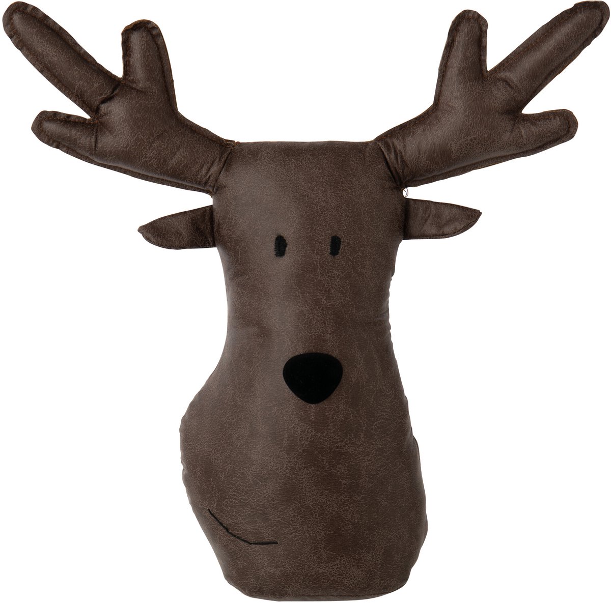 J-Line Deurstopper rendier - PU - donkerbruin