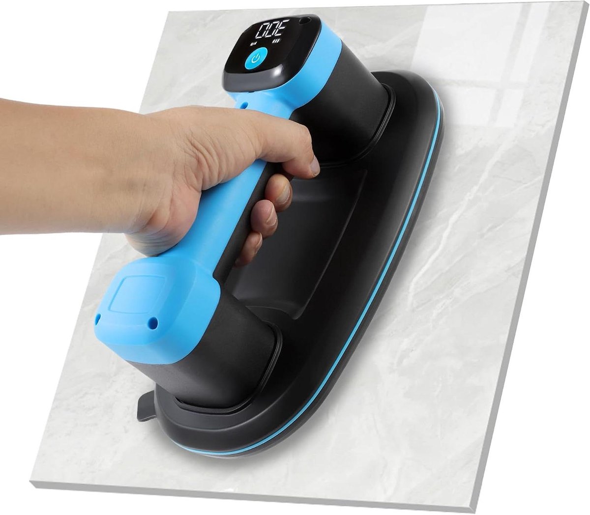 Elektrische Zuignap - Vacuüm Lifter - Zware Objecten Verplaatsen - 300kg Draagkracht LCD - 4000mAh Batterij - Blauw