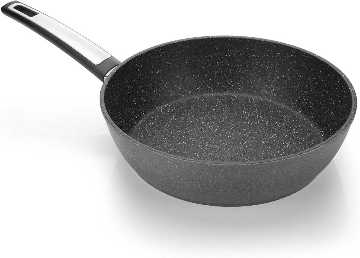 Frituurpan - Koekenpan - Eten Bereiden - Anti-aanbaklaag - 28 cm - Zwart