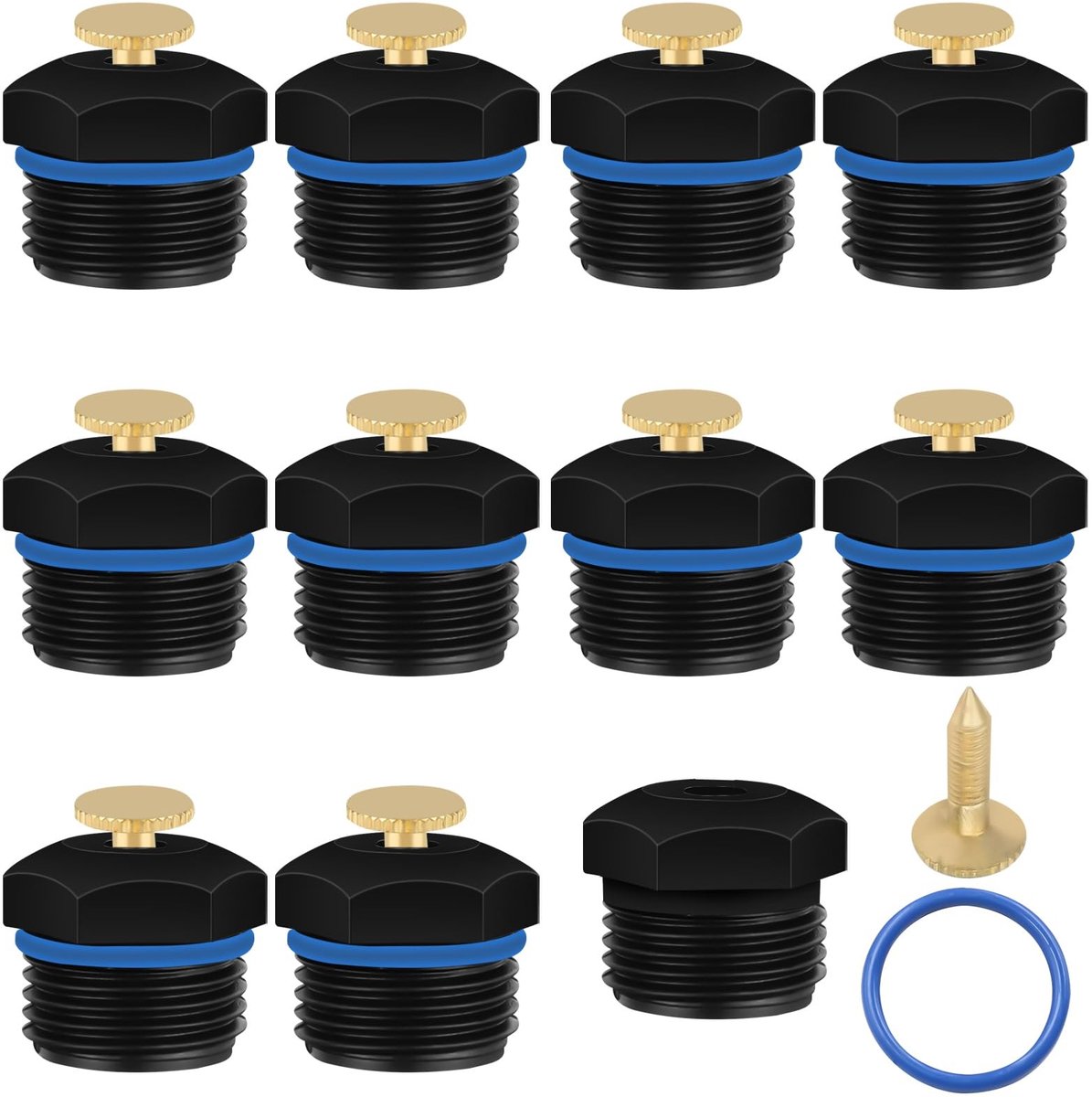 Dailygoods- Sproeier 10 Stuks - Vernevelende Sproeikop - Verstelbare 360 Graden - Tuin Irrigatie - Gazon Watering - Koperen Mondstuk - Tuinsproeier