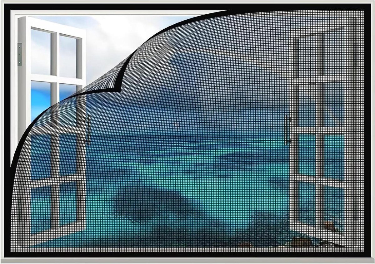 Horren Raam - Insectenwering Raam - Buitenlucht Genieten - Zonder Boren - 75x115 cm - Zwar
