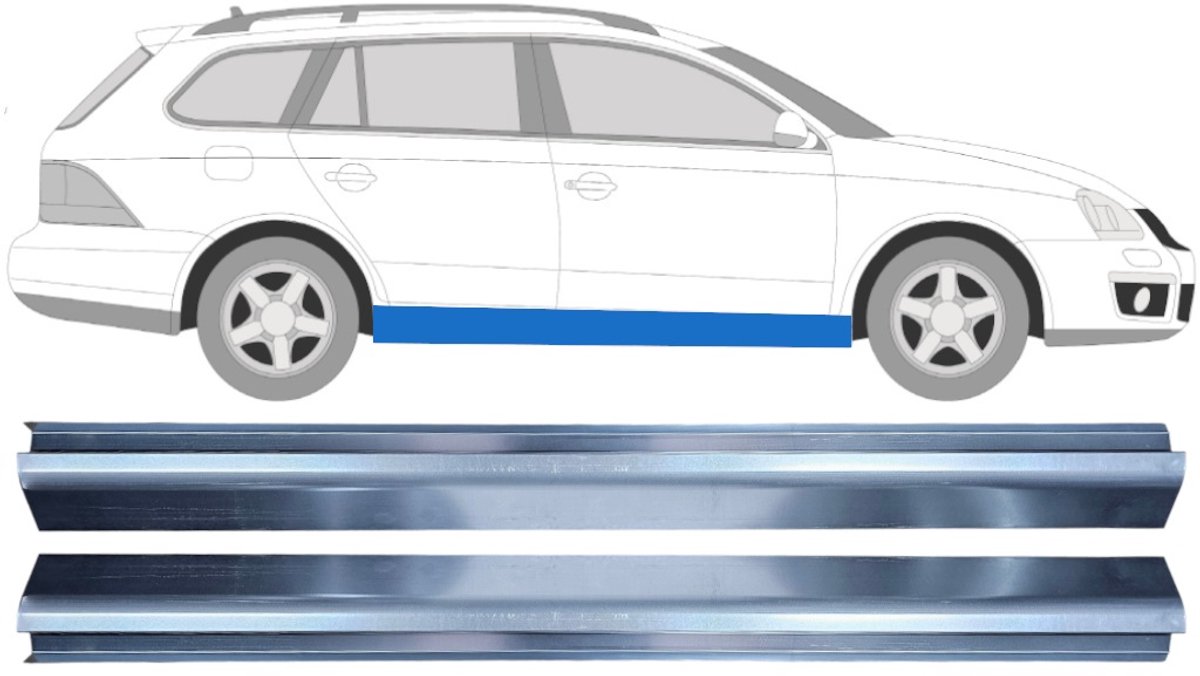 Reparatie dorpel voor Volkswagen Golf 5 Variant 2007-2010 / COMBI / Set