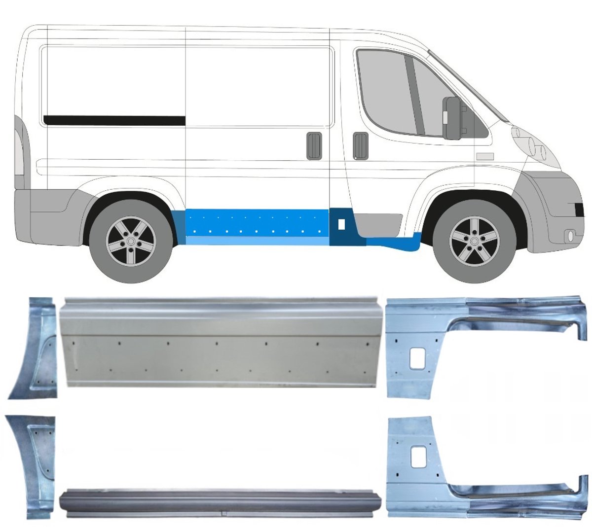 Reparatiepaneel set voor Citroen Jumper 2006-2025 / Links + Rechts