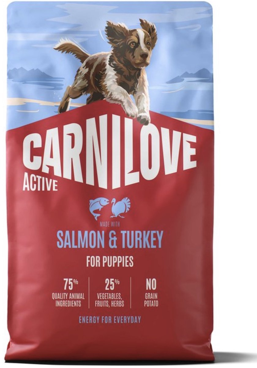 Carnilove Hondenvoer Carnilove - Graanvrije Zalm en Kalkoen Puppy’s - 4kg Rijk aan Omega 3