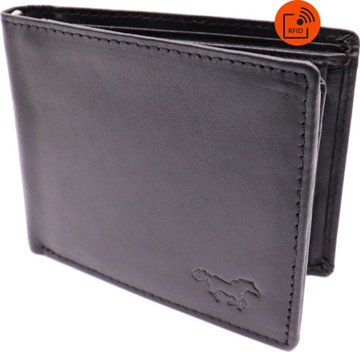 JVS bags Portemonnee heren - portefeuille heren - Portemonnee mannen - Portemonnee leer - Zwart