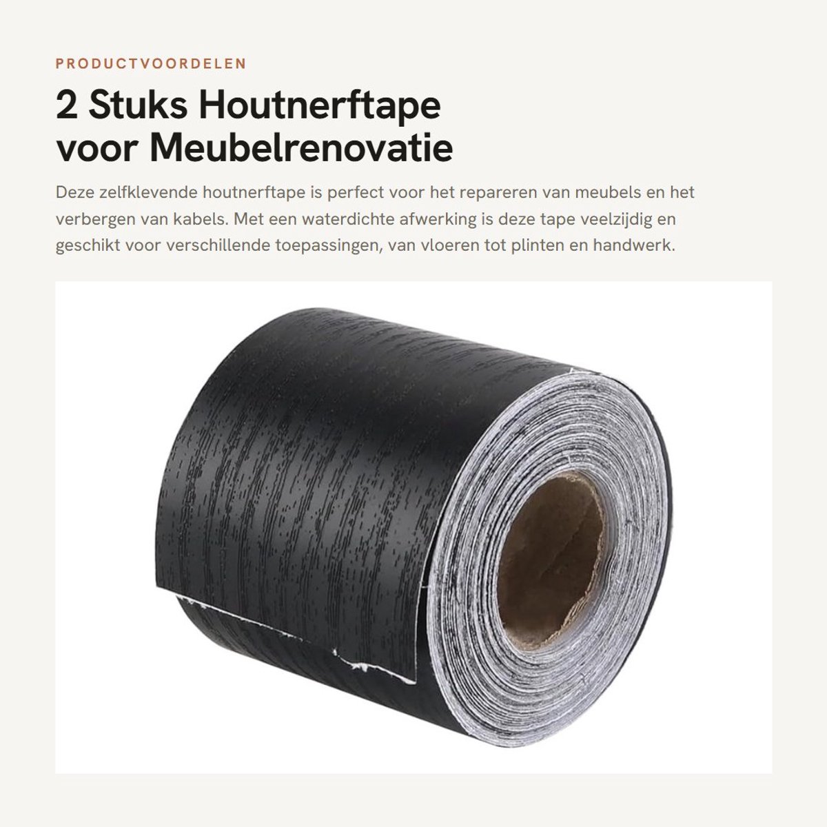 Dailygoods - 2 Stuks Houtnerftape voor Meubelrenovatie en Knutselen