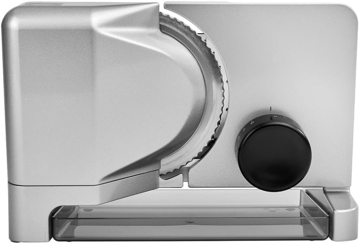 QORA® Vleessnijmachine - Snijmachine Allessnijder - Vlees Snijmachine voor Thuis - Zilver - 35cm x 25cm x 24cm