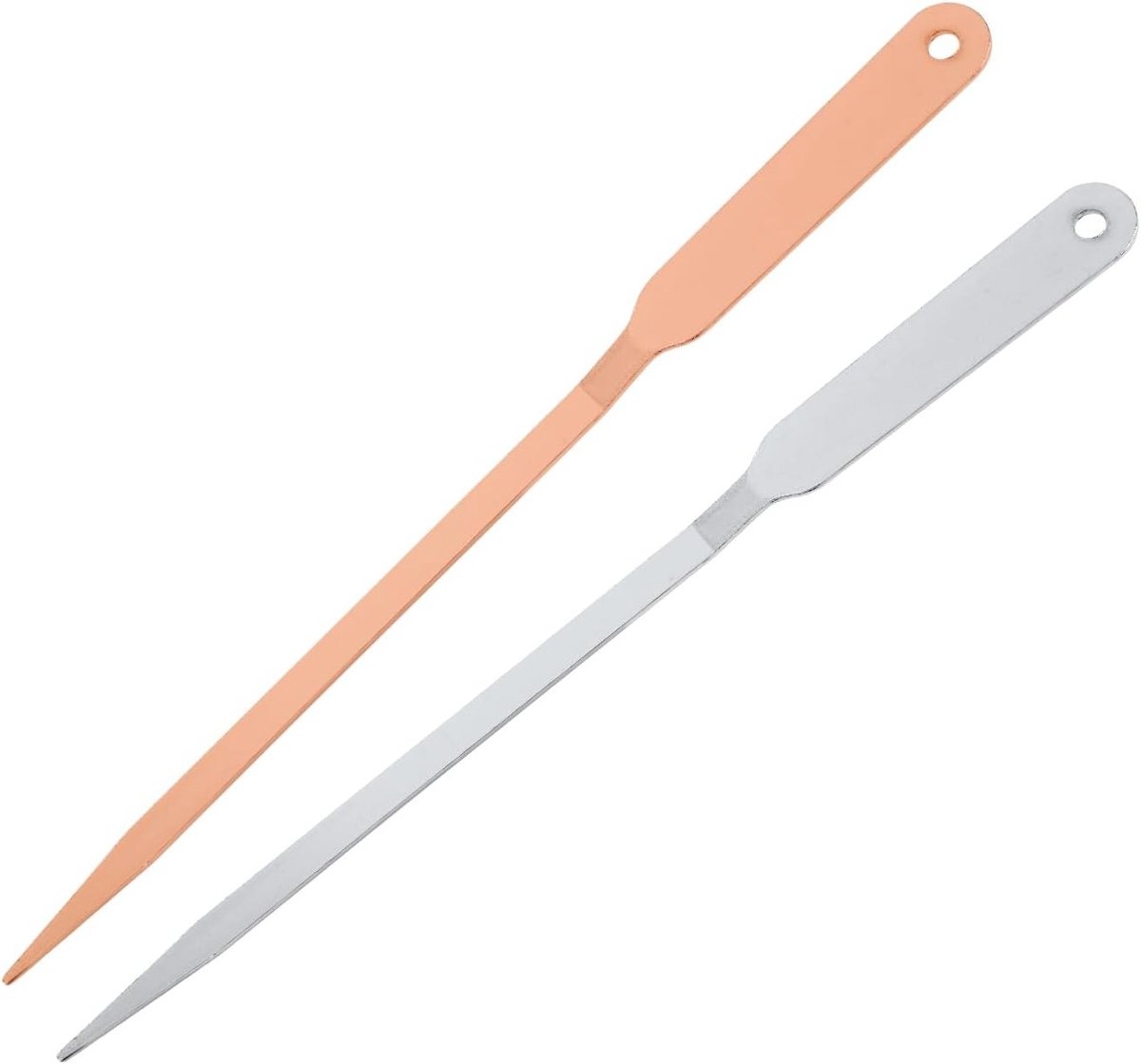 2 Stuks RVS Briefopener en Envelop Snijder, Perfect voor Kantoor, Thuis en Schoolgebruik, Verpakking en Papier Snijden (Zilver + Roségoud)