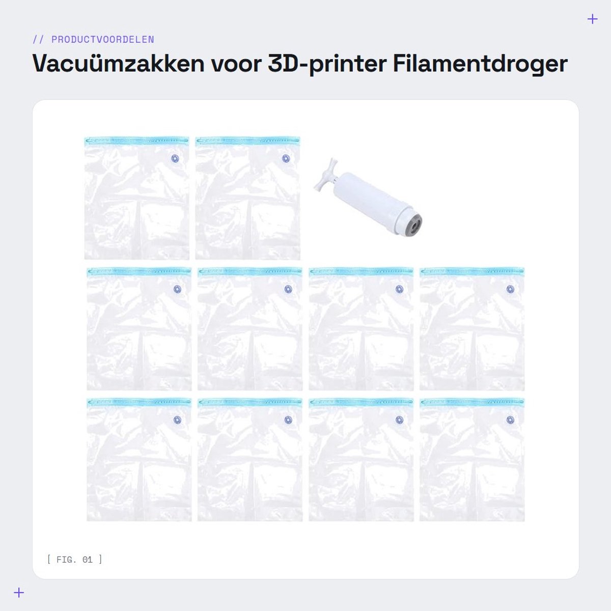 Dailygoods- Vacuümzakken 10 Stuks - Vochtbestendig - Herbruikbaar - Filamentopslag - Luchtpompextractor - Hoogwaardige Kwaliteit - Opbergtassen
