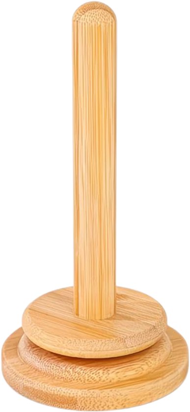 Foto: Outfy houten wolhouder voor breien en haken garenhouder met draaiende wolrol garenrek voor wolbollen handwerk accessoire 18 x 9 7 cm