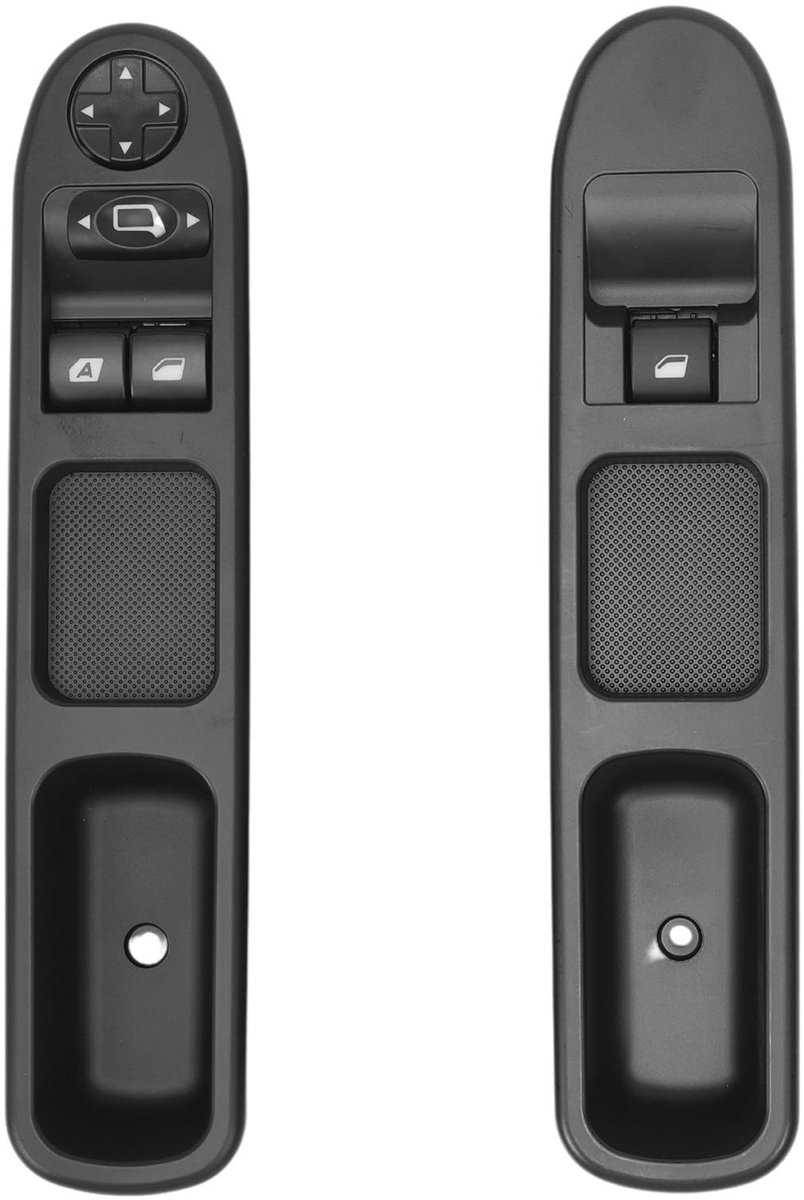 Dailygoods - Window Control Panel - Vervangende Schakelaars - 2 Stuks - Zwart - Auto Ramen Bediening - Geschikt voor Peugeot 207 en Citroën C3