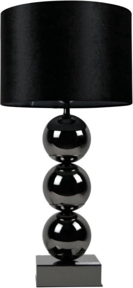 DiamantMeubelen Nachtkast lamp 3 Bol - Zwart