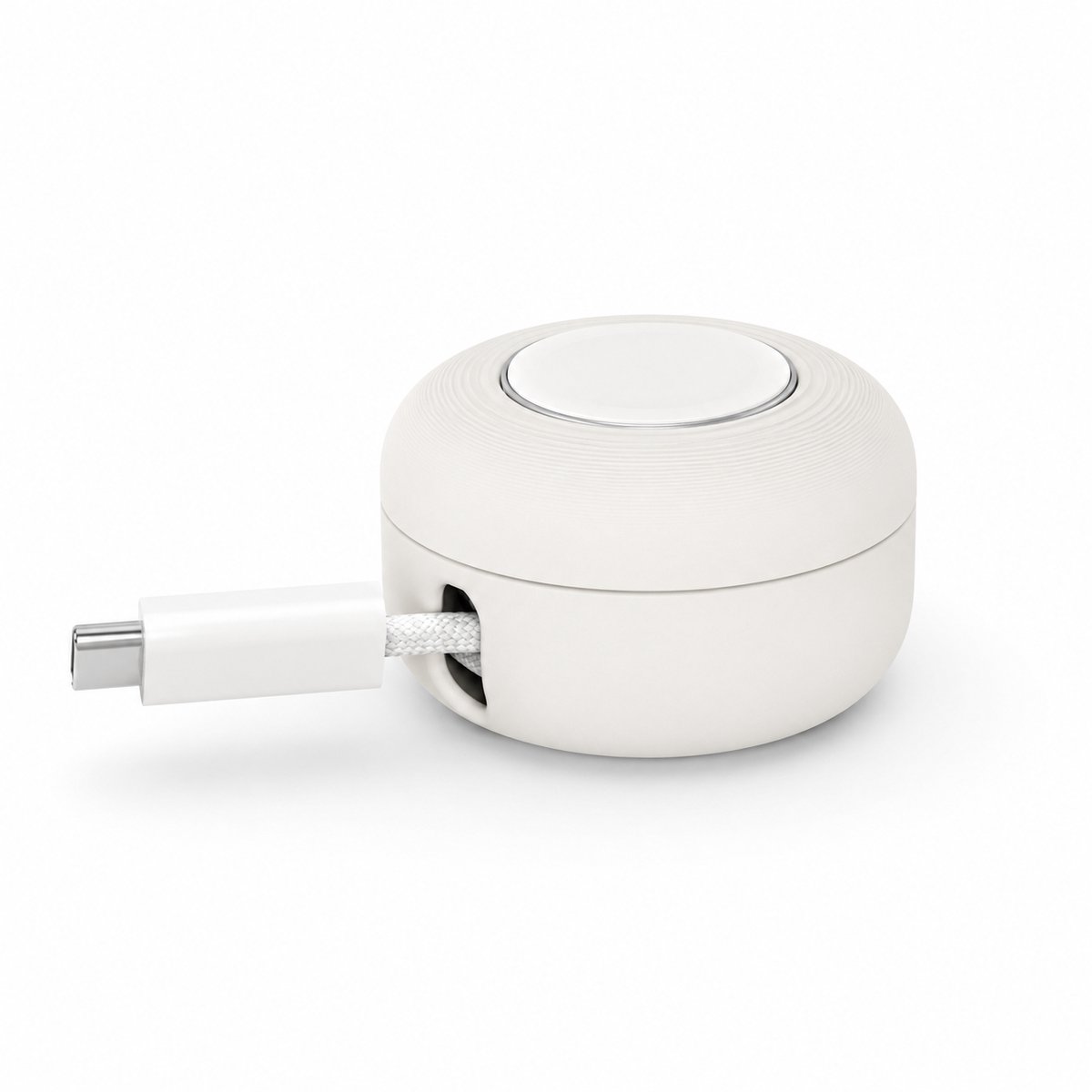 Skushy Apple Watch Reislader Houder Compact - Apple Watch Oplaadstandaard - Kabel Organizer - Magnetische Oplader Houder - Reis Dock - Oplaadkabel Opberger - Nachtkastje Dock - Smartwatch Charger Case - Wit