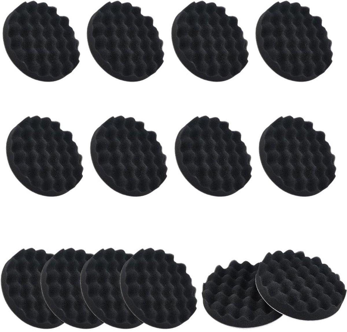 Dailygoods- Filterpads 14 Stuks - Aquarium Foam - Biologische Filtermedia - Zwart Golfontwerp - 15x3cm - Poreuze Spons - Aquariumfilter