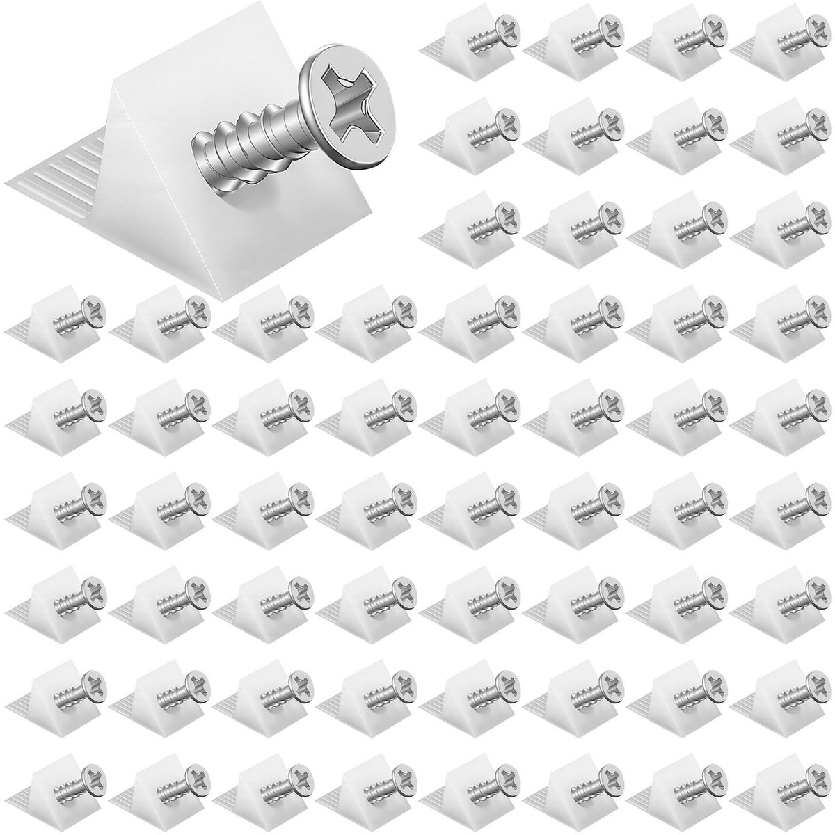 Dailygoods- Achterwandverbinders 100 Stuks - Kastwandbevestiging - ABS Kunststof - Hoekverbindingen - Met Schroeven - Stabiele Verbinding