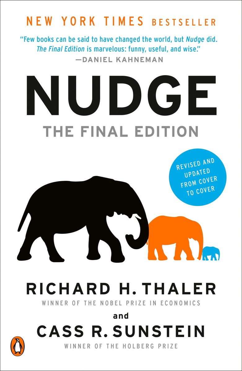 Dailygoods- Nudge - Nieuwe Editie - New York Times Bestseller - Richard H. Thaler - Cass R. Sunstein - Meer dan 2 miljoen exemplaren verkocht - Boek