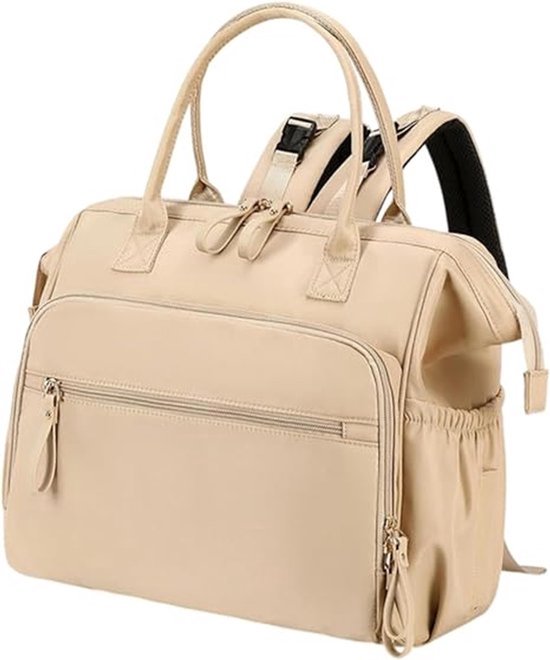 Luiertas Rugzak - Multifunctionele Luiertas Rugzak - met 14 Vakken - Grote Capaciteit Verzorgingstas voor Kinderwagen - Waterafstotende Nylon Mama Tas en Laptoprugzak 15.6 Inch - Anti-Diefstal Reistas- met Schouderriem — afbeelding 2