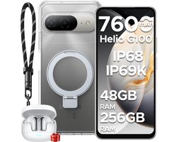 DOOGEE B10 4G VIP - Smartphone - 48GB RAM + 256GB ROM (2TB/TF) - 6,63 inch FHD+ 120Hz - 7600mAh/33W - IP68/IP69K - Android 16 - NFC - Vingerafdruk & Face ID - VIP Accessoirepakket Inclusief Magneethoes, Screenprotector en TWS - Oordopjes - EFFEN