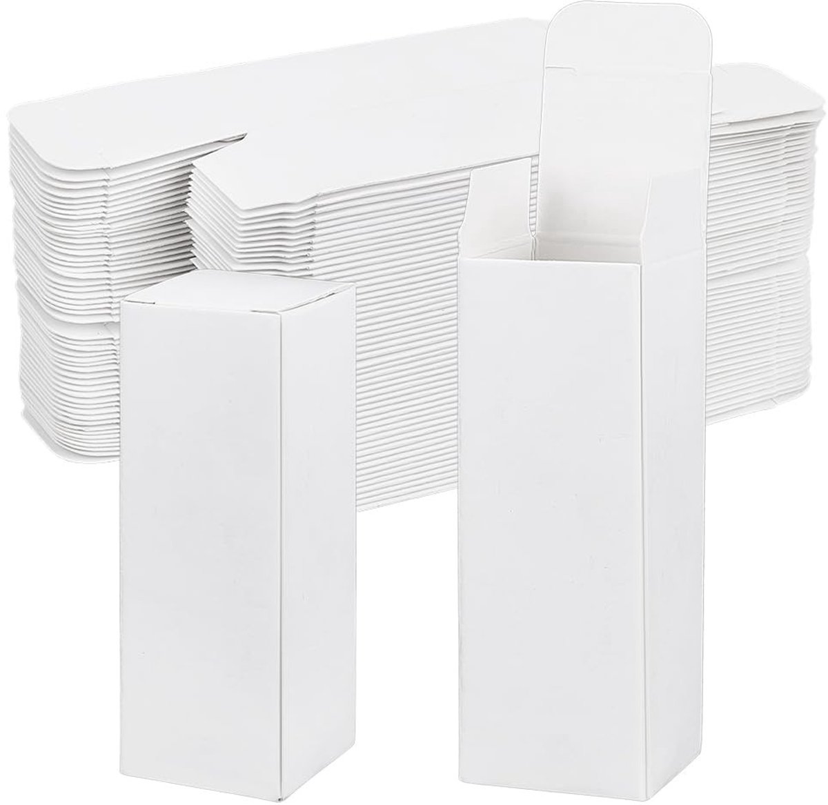 Dailygoods- Geschenkdoosjes 100 Stuks - Kartonnen Dozen - Verpakkingsmateriaal - Verjaardagen - Bruiloften - Compact Rechthoekig 3,2 x 3,2 x 9,2 cm - Verpakkingsdozen