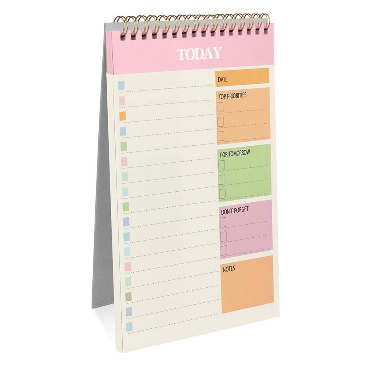 Dailygoods - Wekelijkse Planner A5, 52 Vellen To Do List Pad, Ongedateerde Dagplanner, Roze