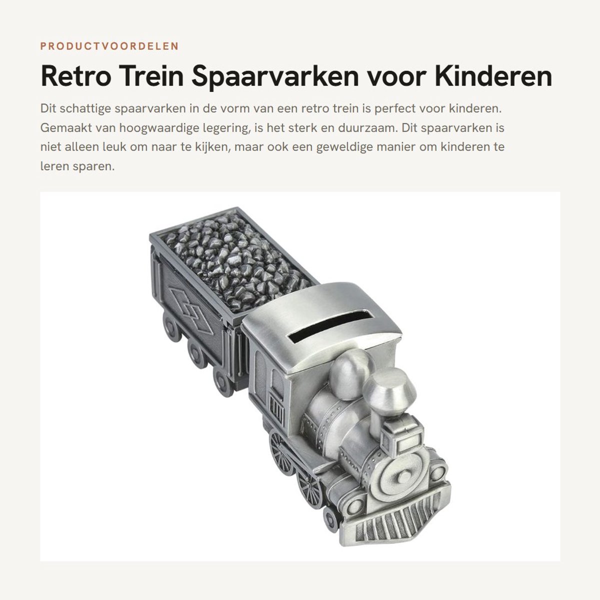 Dailygoods- Spaarpot Metalen Retro Trein - Spaarvarken - Spaarpot Kind - Bureaubladdecoratie - Financieel Bewustzijn - Sterk en Stevig - Spaarbank