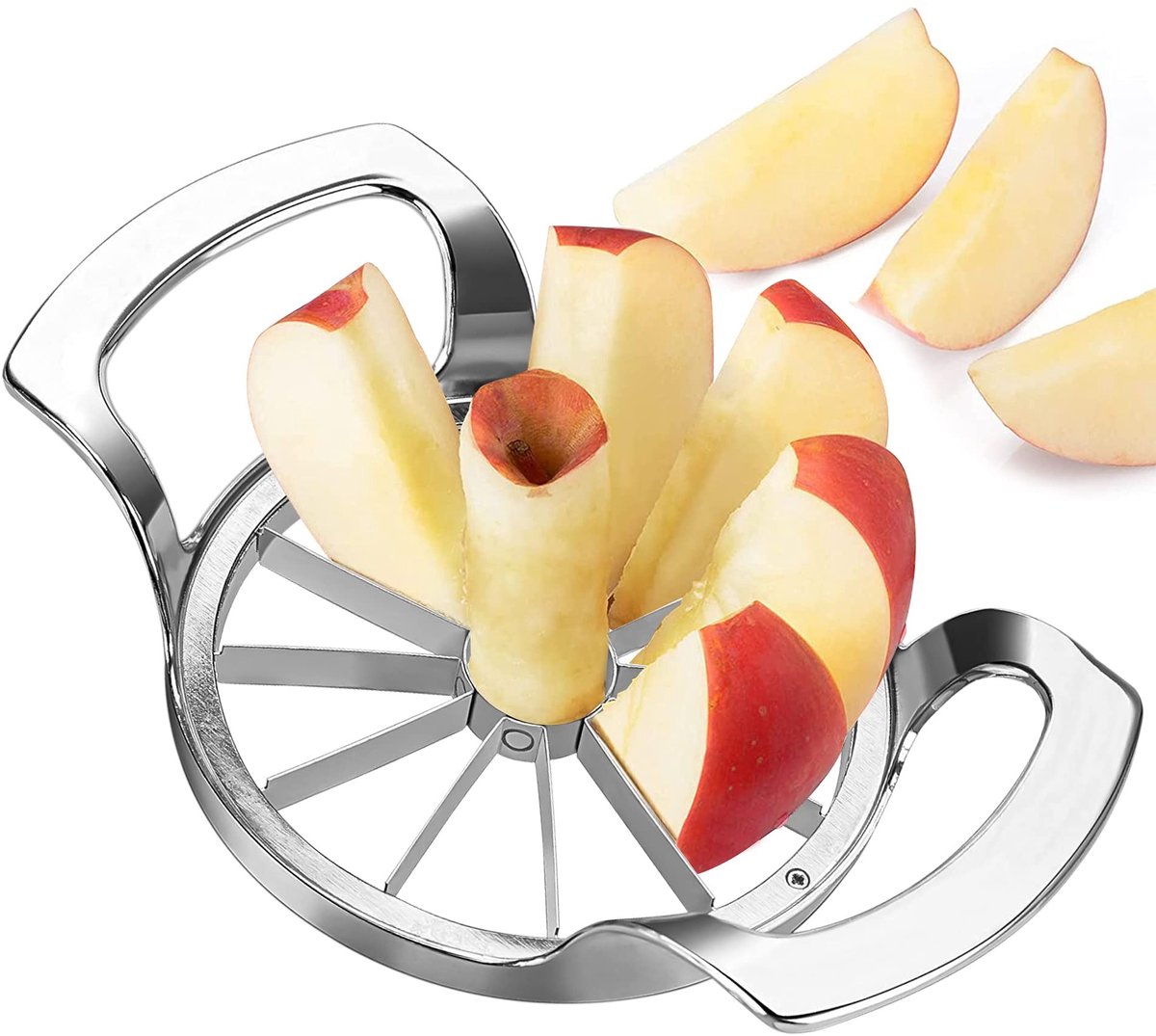 Dailygoods- Appelsnijder 12 Messen - Appelschiller - Appelontpitter - Meloensnijder - Fruitsnijder - Roestvrij Staal 10 cm