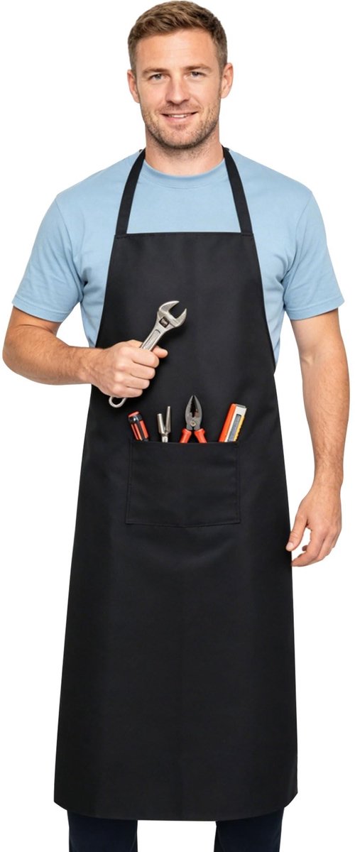 Dailygoods- Kookschort Waterdicht - Professioneel Keukenschort - Werkschort met Zakken - Lichtgewicht - Duurzaam - Geschikt voor Thuis en Restaurant