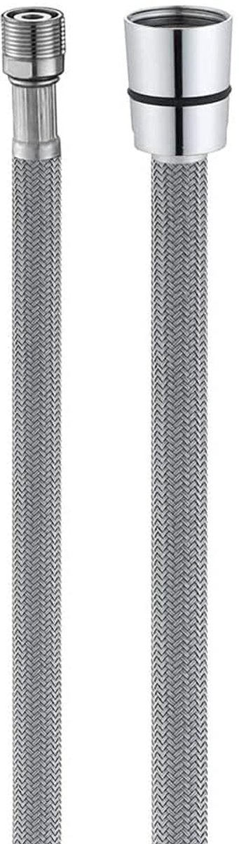 Dailygoods- Vervangingsslang M15*1 x G1/2 x 150 cm - Keukenstang - Kraanvervanging - Nylon Grijs - Geen Universeel Accessoire - Veilig en Bruikbaar - Keukenslang