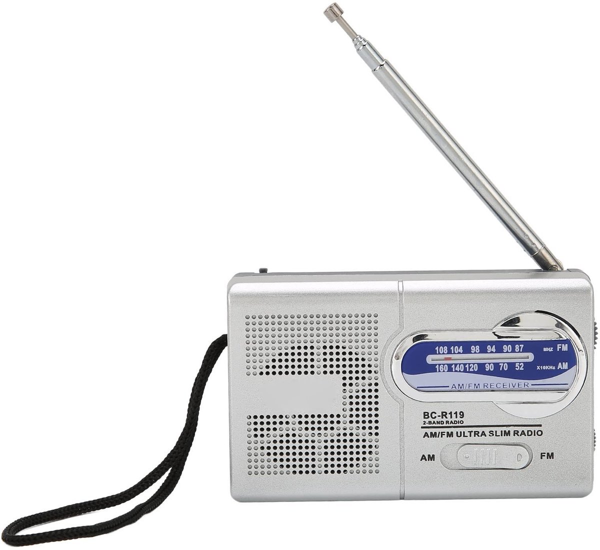 Dailygoods- Draagbare Radio met Hoofdtelefoonaansluiting - Noodradio - Mini Radio - Draagbare Radio op Batterijen - Weerradio - Uitstekende Ontvangst