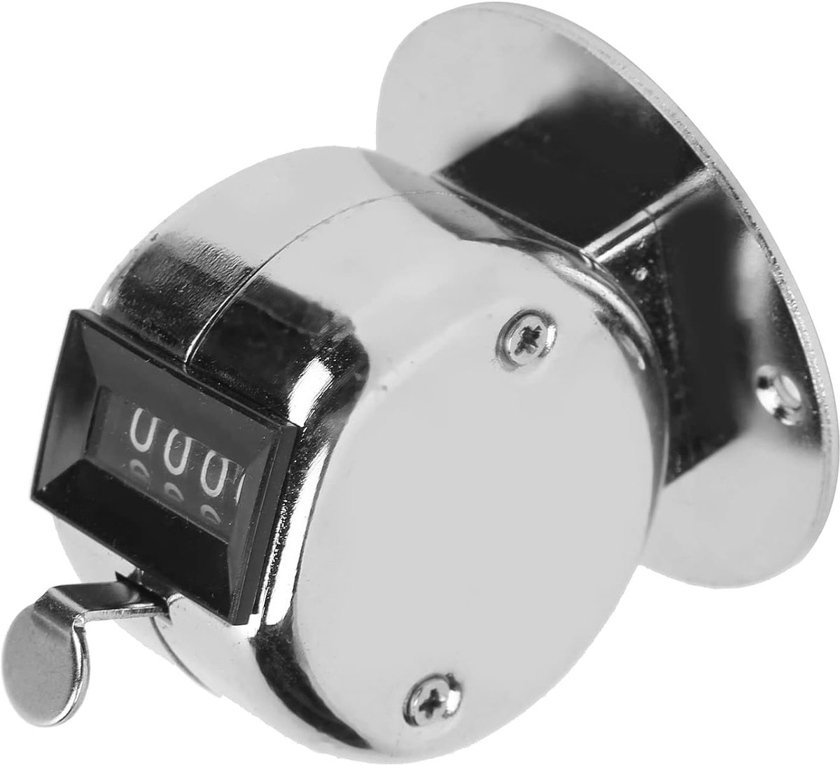 Handtelteller RVS - Handmatige teller - Inventaris tellen - 4-cijferig display - 0-9999 - Zilver