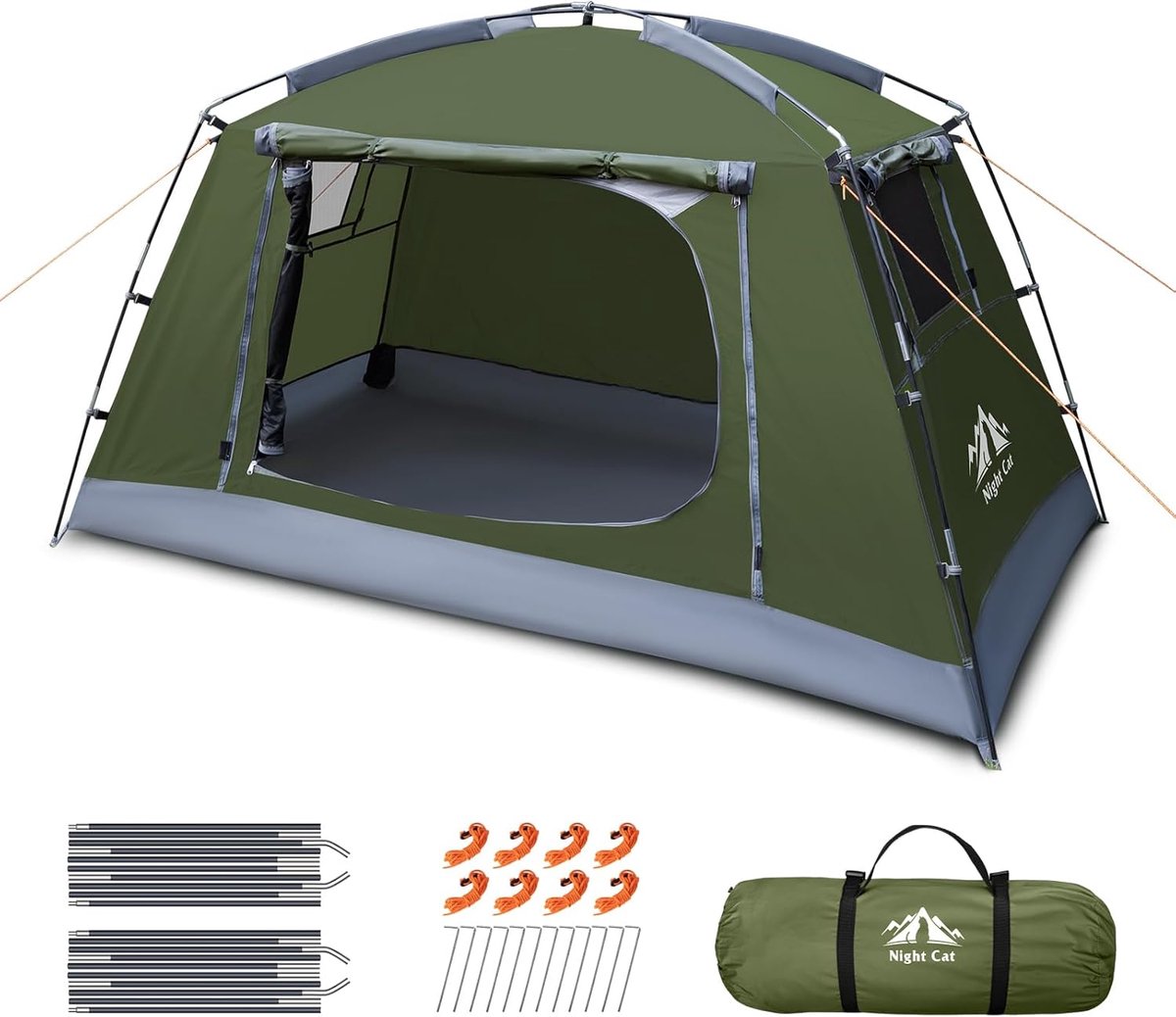 Night Cat Tent voor 1 Persoon Kamperen: Licht en Waterdicht Koepeltent voor 3 Seizoenen Ideaal voor Rugzakreizen Wandelen Outdoor Festivals