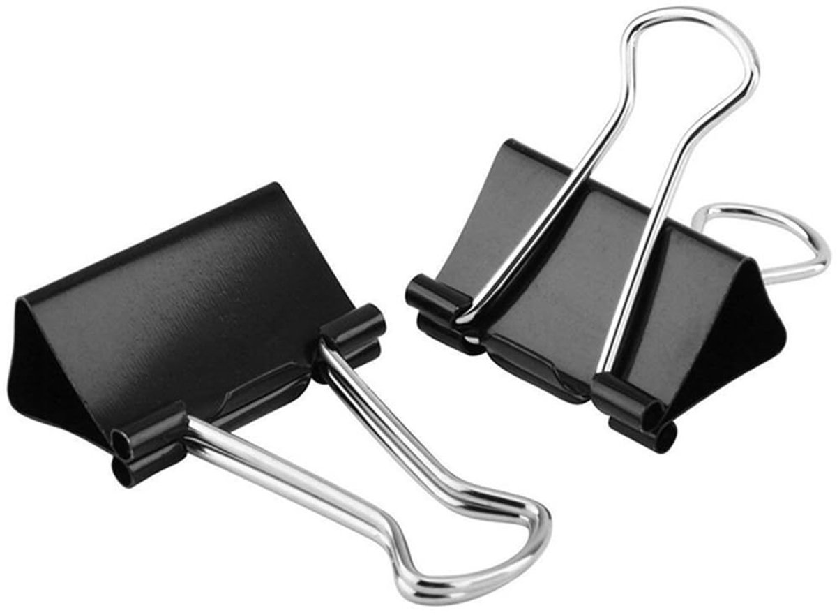 Dailygoods- Binder Clips Groot - 51mm Foldback Clips - Metalen Klemmen - Roestvrij en Duurzaam - 10 Stuks - Geschikt voor 140 Vellen Papier - Paperclips